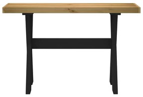 konzolasztal NOAIN X alakú lábak 120x30x75 cm tömör fa fenyőfa