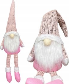 Manó Karácsonyi Manó Dekoráció Ülő Manó Nagy Dekoráció Rózsaszín 46CM