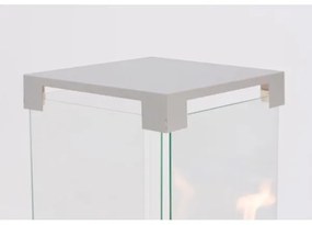 Planika Faro GAS - Kültéri gáz kandalló 142x36 cm 8kW szürke + védőborítás