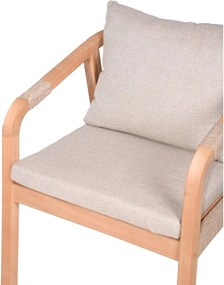 Natúr színű tömörfa kerti szék szett 2 db-os Bogota – Garden Pleasure
