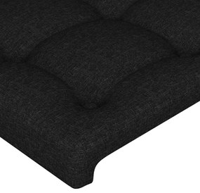 fekete szövet fejtámla szárnyakkal 93 x 23 x 118/128 cm