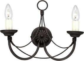 Elstead Lighting CARISBROOKE CB2-BLACK Fali lámpa 2x60W/E14