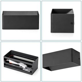 Aigostar - LED Fali lámpa LED/12,5W/230V 20x10 cm fekete