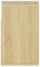 sonoma tölgy színű cipőtároló pad párnával 104 x 30 x 49 cm