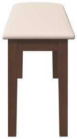 barna tömörfa gumiból pad 110 cm