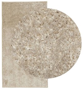 ISTAN bézs hosszú szálú fényes szőnyeg 100 x 200 cm