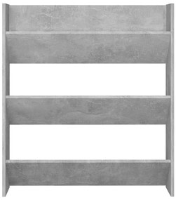2 db betonszürke forgácslap fali cipősszekrény 80 x 18 x 90 cm