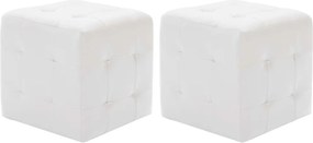 vidaXL 2 db fehér műbőr puff 30x30x30 cm
