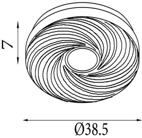 Searchlight 97010-39WH -LED mennyezeti lámpa AURA LED/24W/230V 3000K átm. 38,5 cm