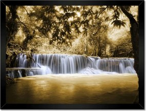 Poszterek keretben 40x30 Vízesés szépia színben