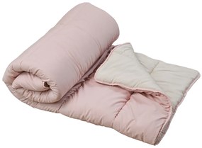 Egész évben használható steppelt paplan 140x200 cm üreges szálból, rózsaszín