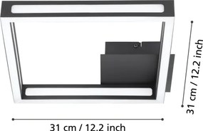 Eglo 99787 - LED Mennyezeti lámpa ALTAFLOR LED/11,2W/230V fekete