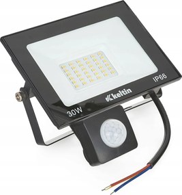 30W-OS Led Fényvető Mozgásérzékelővel IP66 6500K Hideg Fehér Smd