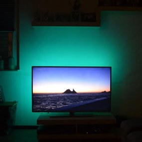 Brilo - 3m LED RGBW színes, dimmelhető TV szalag, 2,5W, USB, távirányító