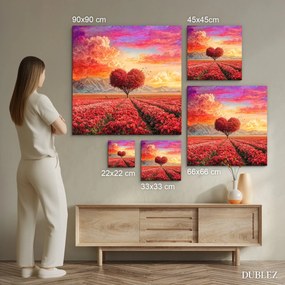 DUBLEZ | Romantikus kép - Szív alakú fa