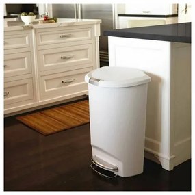 Simplehuman Pedálos szemetes, 50 l, fehér