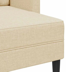 krémszínű anyagból 2 üléses kanapé L-alakú kanapéval 125 cm
