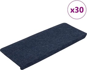 vidaXL 30 db kék öntapadó lépcsőszőnyeg 65x24,5x3,5 cm