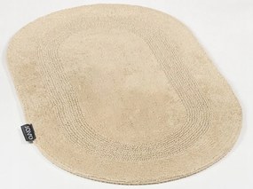 Fürdőszobaszőnyeg pamut ovális Lux 60x100 bézs