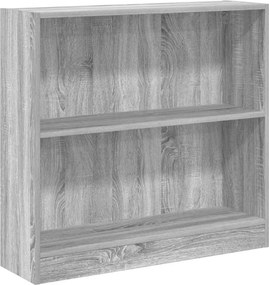 vidaXL szürke sonoma színű szerelt fa könyvespolc 80 x 24 x 76 cm