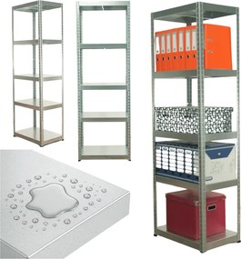 Könyvespolc teljes fém 180x60x40 műhely állvány tároló állvány horganyzott