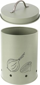 Zöldség-gyümölcs tároló fém konyhai konzervdoboz szellőzőnyílásokkal 2,4L