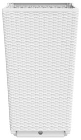2 db fehér polipropilén kerti ültetőláda 32,5 x 32,5 x 57 cm