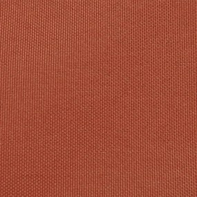 négyzet alakú, terrakotta oxford szövet napvitorla 3,6 x 3,6 m