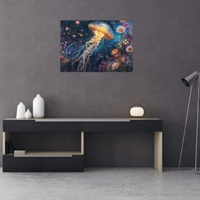 Üveg kép - Varázslatos medúza (70x50 cm)