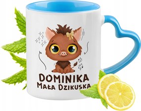 KĂ©k bögre szĂv alakĂș fĂŒllel DominikĂĄnak IdeĂĄlis AjĂĄndĂ©k