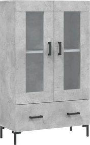 vidaXL betonszürke szerelt fa magasszekrény 69,5 x 31 x 115 cm