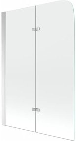 Mexen Felix 2 szárnyas kádparaván 80 x 140 cm, Átlátszó, Króm - 890-080-002-01-00
