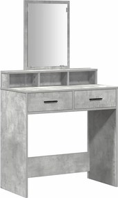 vidaXL Öltözködőasztal fiókkal Beton Szürke 79 x 41 x 140 cm Faanyag