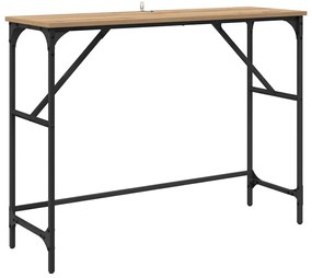 vidaXL Konzolasztal Artisan tölgy 100 x 32 x 75 cm Faanyag