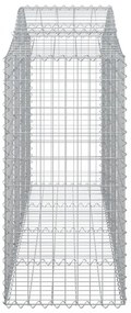 7 db íves horganyzott vas gabion kosár 200x50x120/140 cm