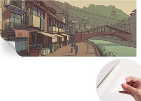 Öntapadós tapéta Fali furnér 3D Pasztell tájkép 250x104 cm