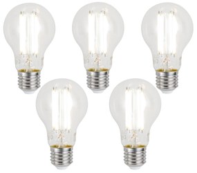 5 db Okos E27 Dimmelhető LED Izzó A60 Átlátszó 7W 806lm 2700-6500K