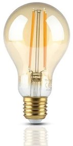 LED lámpa , égő , izzószálas hatás , filament , körte , E27 foglalat , 12.5 Watt , meleg fehér , borostyán sárga