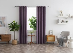 Sötétítő függöny DUNES VELVET 140x250 cm, lila Felfüggesztés: Hullámos sínszalag