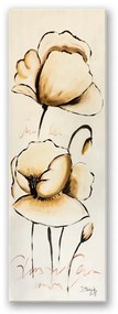 Gario Vászonkép Sárga festett virágok Méret: 50 x 150 cm