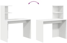 Fehér Íróasztal Fehér MDF Kompakt Dekoratív Betétek Íróasztal