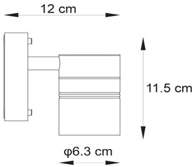 Lucide 14867/05/12 - LED Kültéri fali lámpa ARNE-LED 1xGU10/5W/230V