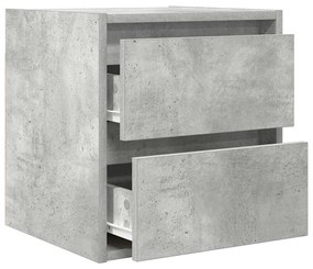 2 db betonszürke falra szerelhető éjjeliszekrény 38x34x40 cm