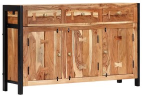 tömör akácfa tálalószekrény 120 x 35 x 75 cm