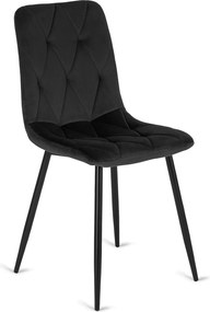 Szék fekete színben, bársony kárpittal. ROBIN
