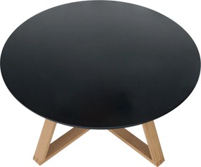 Dohányzóasztal, fekete/természetes, INFERO