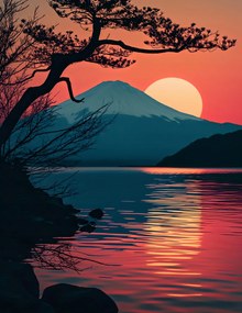 Poszter 50x65cm Hegy este