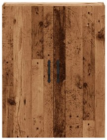 antik fa színű szerelt fa fali szekrény 69,5 x 34 x 90 cm