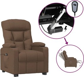 vidaXL barna szövet elektromos dönthető fotel