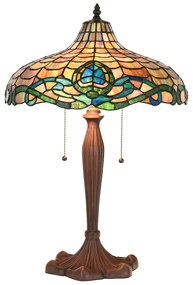 Tiffany asztali lámpa Lila Zöld